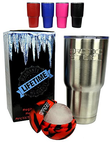 850,5 gram tumbler & Ice Mold variante | durevole in acciaio INOX a doppia parete sottovuoto ermetica | senza BPA & ecologico tazza da viaggio | zero sudore Rambler | 5 colori.