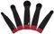 Tefal Messlöffel-Set, 5-teilig, Schwarz/Rot
