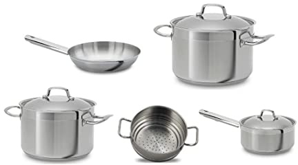 Teka 49004841 Kochtopf-Set - Topfset (Edelstahl, Edelstahl, unbeschichtet, Edelstahl, Edelstahl, Edelstahl, Edelstahl, Edelstahl)