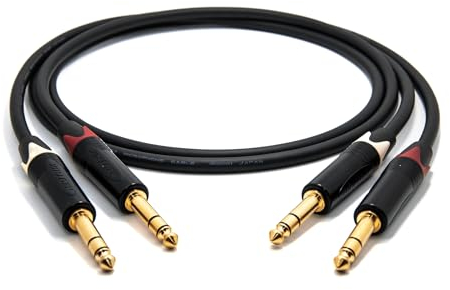 enoaudio Mogami 2534 Quad Stereo Paar (L,R) Audio Kabel Symmetrische | Neutrik Gold 6,3mm TRS klinke | HiFi, 2,0 m