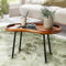 KADIMA Design Couchtisch Sofatisch Wohnzimmertisch Tisch Holz Massivholz Nierentisch