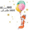 Little Deco Kinderzimmer Wandtattoo Fuchs & Spruch Bis zum Mond I 83 x 54 cm (BxH) I Luftballons Wandbilder Deko Babyzimmer Mädchen Wandsticker Kinder DL207-3