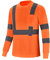 Warnschutz Langarmshir warn t Shirts Herren (3XL-4XL, Orange)