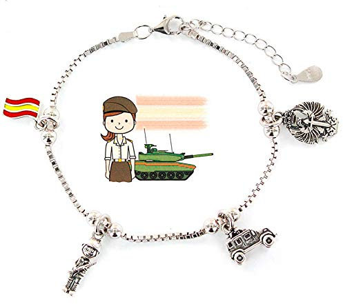 Eres lo mas mujer Pulseras Profesiones Plata (Militar Ejército Tierra)