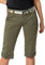 FRESH MADE Damen Capri-Hose 3/4-Shorts mit Metallic Gürtel Green XL