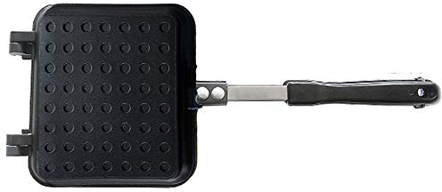 TAMUME Tostadora de Sándwich de Inducción Pastel de Hierro Antiadherente con Mango Resistente, Sandwichera Grill Toastie Sandwich Maker Adecuado para Cualquier Placa