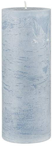 IB LAURSEN Rustikale Stumpenkerze versch.Farben und Größen Kerze Antik NEU Altarkerzen 100 % Paraffin lange Brenndauer (Ø 7 x H 18 cm, Hellblau)