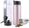 Sivaphe Tea Infuser Bottle Insulated Water Bottle Stainless Steel Drink Flasks Leak-Proof for Sports Outdoor, Double Walled Vacuum with Lids 500ml Rose Gold