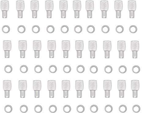 Concisea 30pcs 7mm étagère broches,Taquet Etagere Tablette Goupille Cheville Etagere en Metal Nickelé Pour Armoire à Meubles Support de Bureau Accessoires