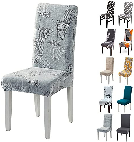 Layack Stuhlhussen 6er Set Elastische Moderne Beschützer Stuhlhussen, Abnehmbarer Waschbarer Stühle Schutz Dekoration Stuhlbezug für Esszimmer, Hotel, Bankett, Hochzeit, Partys Deko