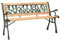 vidaXL Tannenholz Massiv Gartenbank Sitzbank Parkbank Gartenmöbel Balkonbank Terrassenbank Bank Outdoor Garten Terrasse 122cm Gusseisen