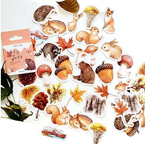 TOSSPER 46pcs / Scrapbooks Laptop Aufkleber Einpacken, Wald, Tier, Pflanze Adhesive-Papier-Aufkleber Für Envelop Notebook Gepäck Gläser Skateboards