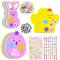 Leesgel Ostern Basteln für Kinder, 24 Stück Ostern Schaumsticker mit Strasssteinen für Osterdekoration, Ostergeschenke Spielzeug für Kinder Klassenzimmer Spiele Preise DIY Dekorationen Partybedarf