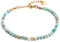 BERGERLIN Amazonit Armband türkis - facettiertes, türkises Armband - Gold - M-L
