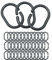 36PCS Shower Curtain Rings, Black C-Shaped Shower Curtain Hooks Bath Curtain Loop Clips Shower Rail Rings for Bathroom Curtain Rod