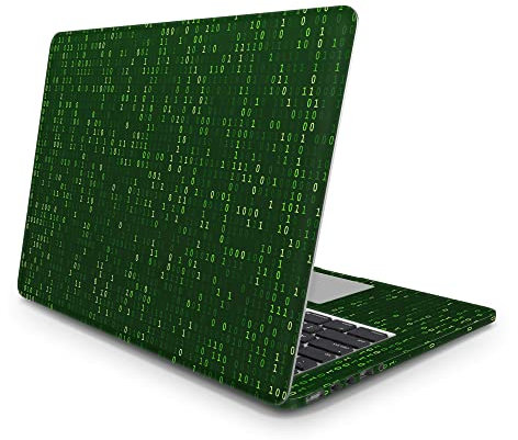 Sticker Master Virtual Green Binary Code Laptop Vinyl Sticker Skin Cover 13 14 15 Inch Notebook Decal for MacBook Asus Acer Hp Lenovo Huawei Dell Ms Toshiba 14 inch (35x26 cm)