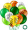 42 Stück Dschungel Luftballons Tier Muster Latexballons 12 Zoll Dschungel Ballons Leoparden Giraffe Zebra Tiger Ballons Safari Party Zubehör zum Kinder Geburtstag Dschungel Party Dekoration
