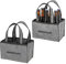 Novaliv 2X Flaschenträger 6 Flaschen Bierträger MÄNNERTASCHE Männerhandtasche Filz Herrenhandtasche Bier Flaschentasche 22,5x15x14cm (LxBxH)