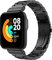 MoKo Armband Kompatibel mit Xiaomi Mi Watch Lite/Redmi Watch, Edelstahl Metall Ersatzarmband Uhrenarmband für Damen Herren, Schwarz