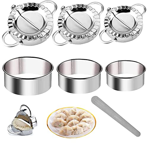 7 Pièces Ravioli Machine, Moule à Dumplings, Accessoires de Cuisine Ravioli Cutter, Convient Pour Faire Des Tartes, Des Wraps, Des Raviolis, Des Boulettes Poêlées