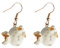 Tonsee Accessoire Ohrringe Damen Ohrstecker Fun Food Popcorn Ohrringe DIY Ohrringe Schmuck Lustige Persönlichkeit Kleine Ohrringe Frauen Geschenk Strass Statement Ohrringe (White, One Size)