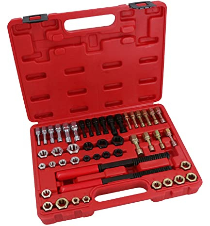 48pc Metric + Imperial UNF UNC Rethread Tap + Die Kit M6 - M14 1/4in - 5/8in
