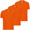 Style It Up New Mens Short Sleeve Polo T-Shirt Top Tee PK Plain Sports Casual Golf Fashion, (3PK-Orange, S)