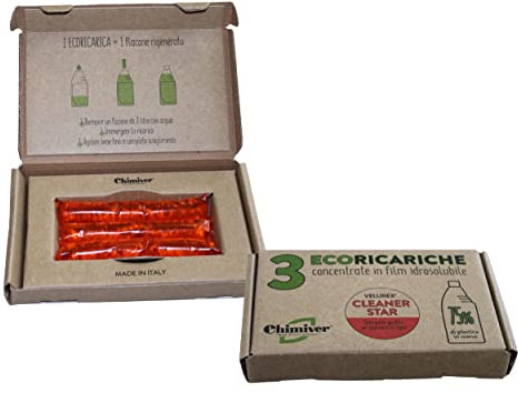 Chimiver Kit 3 ECORICARICHE per VELUREX® Cleaner Star - Detergente Multiuso per la Pulizia del Parquet Verniciato