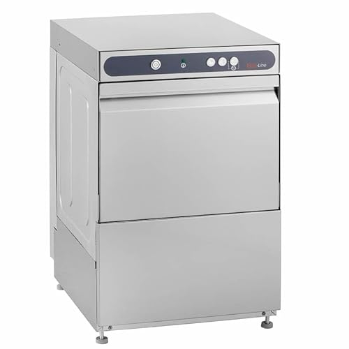 GastroHero ECOLINE-GLSM40S Gläserspülmaschine I Spülmaschine mit Reiniger- und Klarspüldosierer I Korbmaß 40 cm I Gläserspüler für Gastronomie