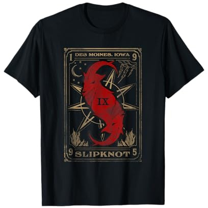 Slipknot Damen Unisex-Erwachsene Unisex-Kinder T-Shirt Schwarz V-Ausschnitt Kurzarm Klassische Passform Polyester 100% S