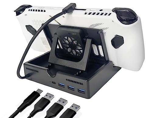 Generic ROG Ally Docking Station, 6-in-1 Hub with HDMI 2.0 4K@60HZ, PD 3.0 Fast Charging, USB-A 3.0 and Fast Charging USB-C Port for Steam Deck