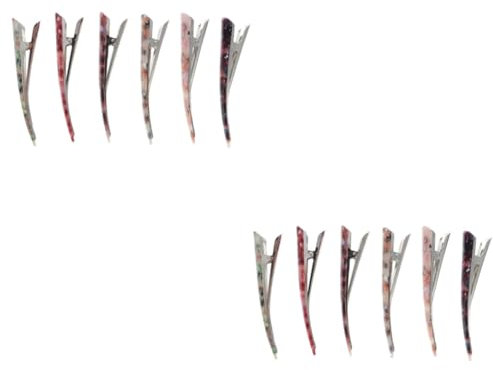 ABOOFAN 2 Set Di Graziosi Fermagli Per in Acrilico Marrone Con Fermaglio A Becco D'anatra Per Feste Di Festival 6 Pezzi * 2