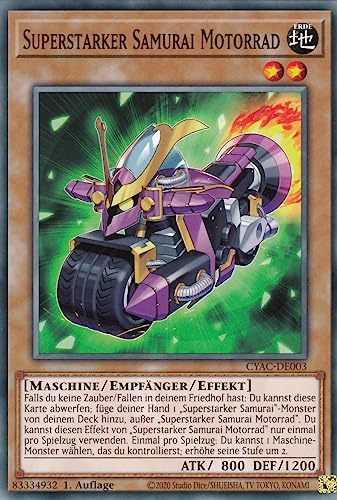 CYAC-DE003 - Superstarker Samurai Motorrad - Common - 1. Auflage - Deutsch - Cyberstorm Access - mit LMS Trading Fieldcenter-Karte Yugioh