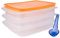 Tupperware Cool´n Fresh Set 3x 790ml lachs Wurstbehälter Kühlschrank (inkl. China-Löffel)