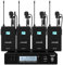 Audibax AWM 402 Sistema Inalámbrico Micrófono Lavalier de 4 Canales UHF