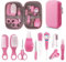RIGHTWELL 10-in-1 Baby-Gesundheits- und Pflegeset, Baby-Nagel-Set mit wasserdichter Reißverschluss-Box, Säuglings-Haarbürste, Kleinkindkamm, Nasensauger, Nagelknipser, Baby-Pflegeset für Neugeborene