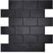 WalDecoo Carreaux Muraux Autocollants 10 Feuilles, 1,6 Mm D'épaisseur, Carrelage Mural Autocollant Noir Mat Pour Dosseret De Cuisine, Salle De Bain, Décoration D'intérieur