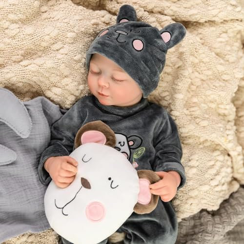 JUYOUYI Lifelike Reborn Baby Puppen, 18 Zoll Realistische Baby-Puppe mit Voller Vinyl-Körper, Für Kinder Ab 3 Jahren