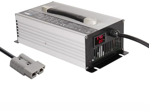 Lzyjck Chargeurs de Batteries au Plomb 12 V/24 V/36 V/48 V/60 V/72 V avec connecteur Anderson pour Chariot élévateur électrique, transpalette, autolaveuse,60v 15a,175A