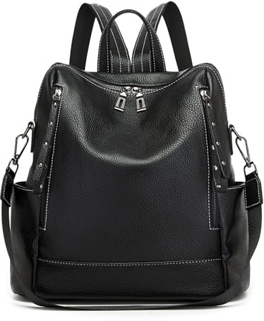 Miss Lulu Borsa Zaino Donna Elegante, Zaino Antifurto in Pelle per Donna, Zainetto Grande e Versatile per Uso Quotidiano e Viaggio