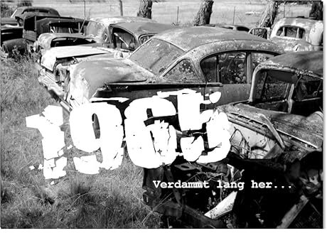 DigitalOase 2 Einladungskarten Jahrgang 1965 60. Geburtstag MIT INNENTEXT Geburtstagskarten 2 Klappkarten 2 Kuverts Format DIN A6#OLDIE