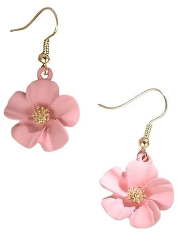 Orecchini pendenti fiore di ciliegio carini regali compleanno mamme amiche gioielli primavera charms (Rosa)