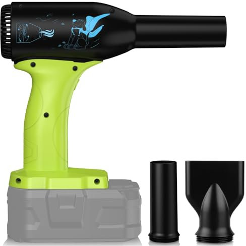 Gebläse Laubbläser für Ryobi 18V Akku,Mini Jet Dry Blower,Druckluft Duster,Staubbläser,Elektrische Staubgebläse130000RPM Hochgeschwindigkeitsgebläse,Turbo Dryer Auto(NO Batterie)