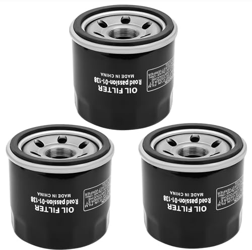 Road Passion 138 Ölfilter HF138 Kompatibel mit Aprilia 857187,Arctic Cat 0436-146,0812-005,Kawasaki 52010-S005,Kymco 1541A-PWB1-900,Suzuki 16510-03G00-X07,16510-06B00,16510-06B01 (3 Stück)