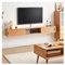 Praktisch Schwimmender TV-Ständer aus Holz, schwimmendes 59''/71'' Entertainment-Center, moderne schwebende Medienkonsole, wandmontierte TV-Konsole, schwebende TV-Konsole unter TV-Regal Fernsehschrank