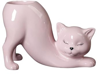 Ksikdeg Handmade Cartoon Ceramic Fleshy Plant Container Planter Gift Flower Container For Indoor Garden Desk Decoration Breathable Ceramic Flower Pot