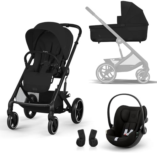 Kinderwagen Trio Balios S Lux + Autositz Cloud G Comfort + Babyschale Cot S Lux Moon Black