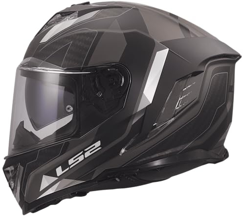 LS2, Integraler Motorradhelm STORM III SPORTY Black Grey, XXS