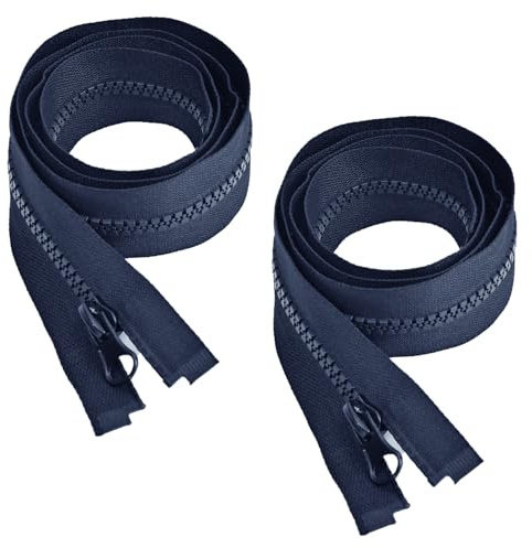IGXX 2 Stück 70cm Reißverschluss teilbar für Jacken, Nr. 5 Kunststoffreißverschluss mit groben Zähnen, wasserabweisender Verschluss zum Nähen von Kissen und Taschen