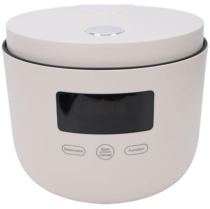 Fockety Olla Eléctrica Multifuncional, Olla Arrocera Antiadherente de 3 L con menú 8 en 1 y Preestablecido de 24 Horas, de Cocina Portátil de Calentamiento Rápido de 500 W para (Enchufe europeo 220V)